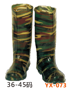 高筒迷彩全新料雨鞋
