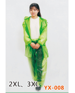 果绿套装雨衣