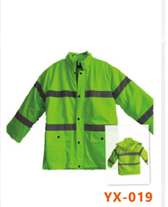 荧光绿双反光带棉袄