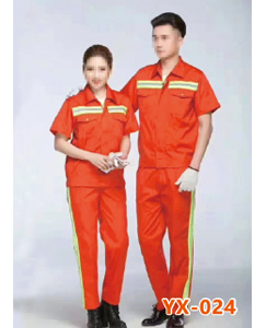 桔红环卫反光短袖夏装