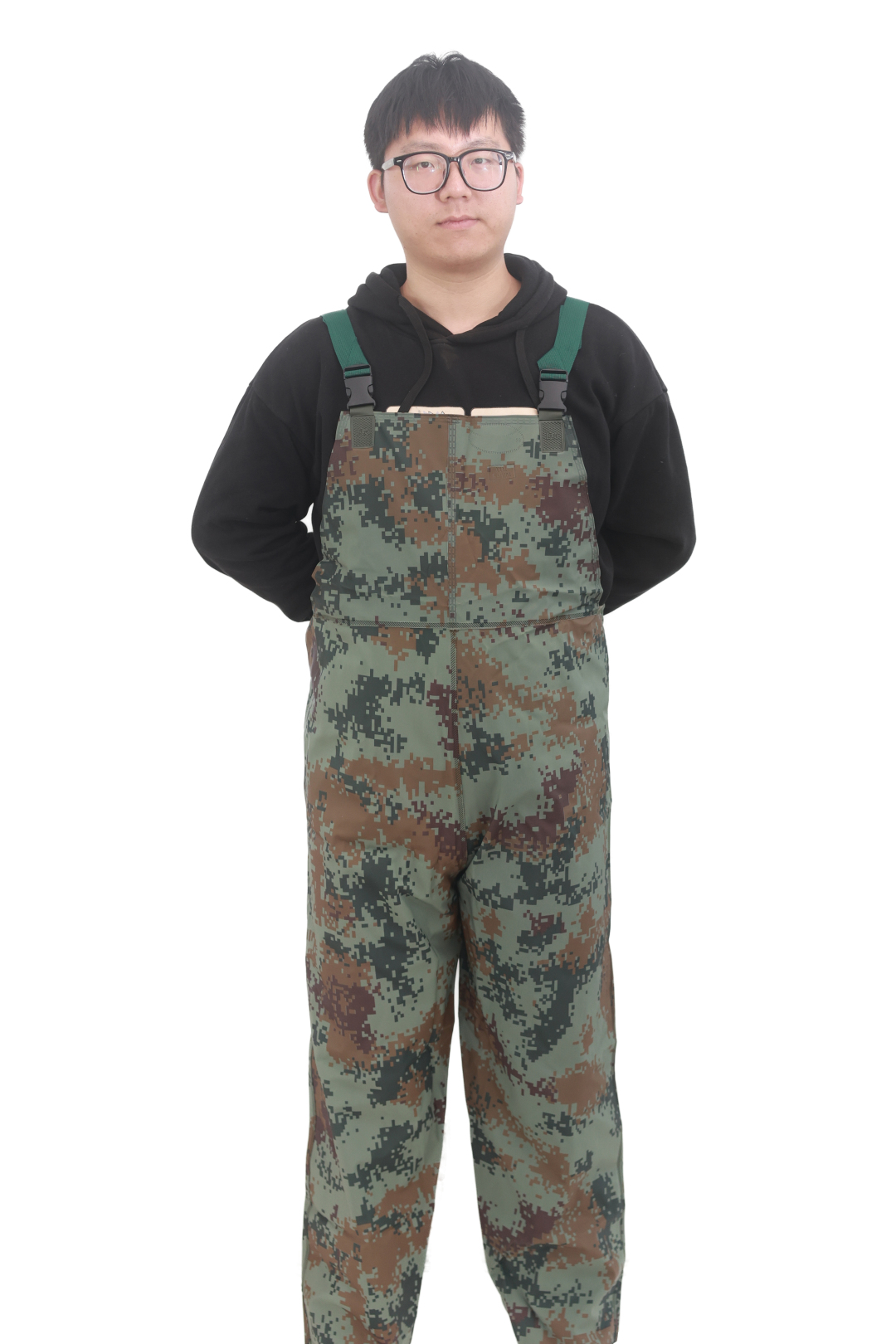 无缝焊接背带防水裤