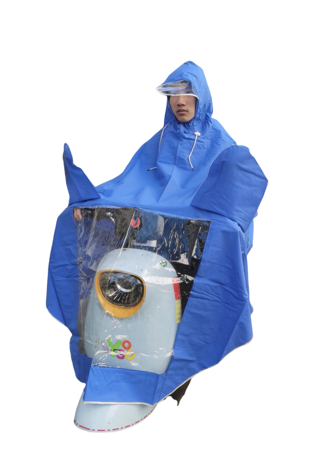 加厚PVC针织布雨披